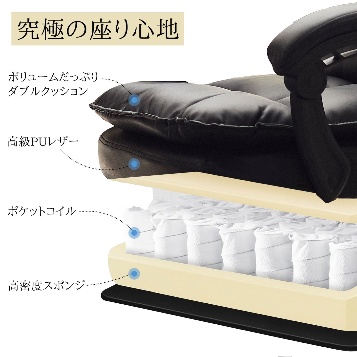 【新生活応援対象】タイタンマックスロイヤル + 特大ゲルクッション付き